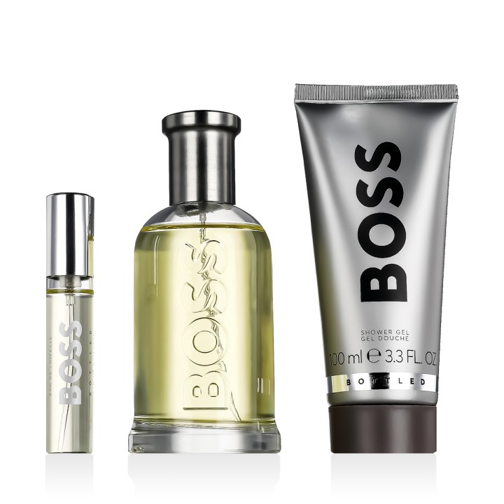 Boss Boss Bottled EDT 100 ml + EDT MINI 10 ml + SG 100 ml (heren)