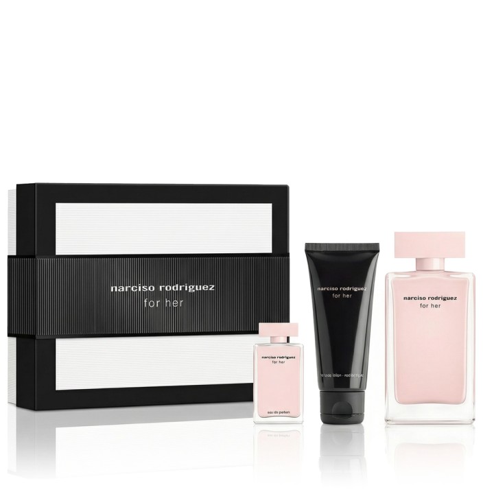 Narciso Rodriguez For Her EDP 100 ml + EDP MINI 10 ml + BL 50 ml (damen)