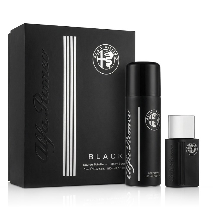 Alfa Romeo Black EDT 15 ml + Bodyspray 150 ml (hombre)