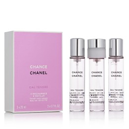 Chanel Chance Eau Tendre EDT 3 x 20 ml pocket spray refill W