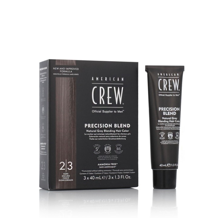 American Crew CLASSIC: PRECISION BLEND Natural Gray Coverage 2-3 Dark 3 x 40 ml