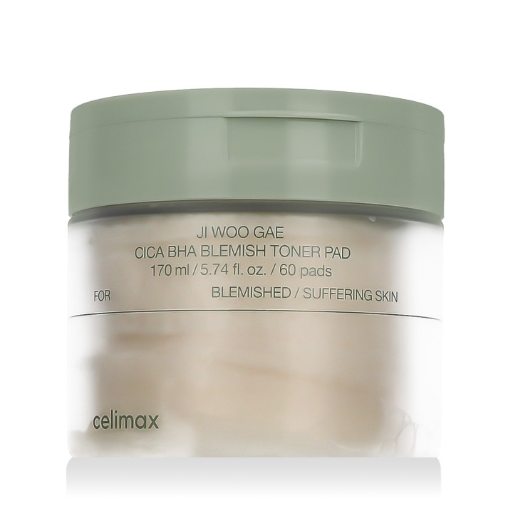 Celimax Ji Woo Gae Cica BHA Blemish Toner Pad 60 pcs