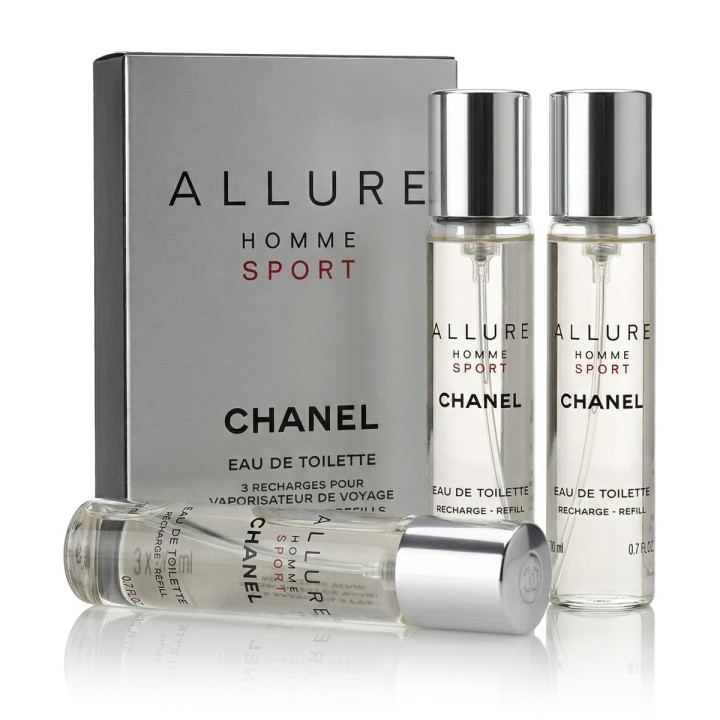 Chanel Allure Homme Sport EDT Refill 2 x 20 ml + EDT Refill with spray 20 ml (uomo)