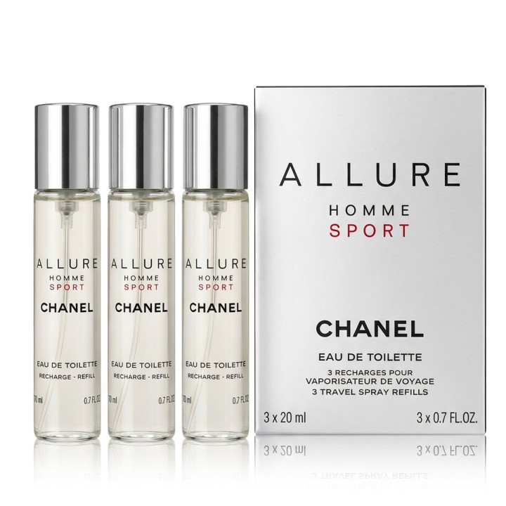 Chanel Allure Homme Sport EDT Refill 2 x 20 ml + EDT Refill with spray 20 ml (uomo)