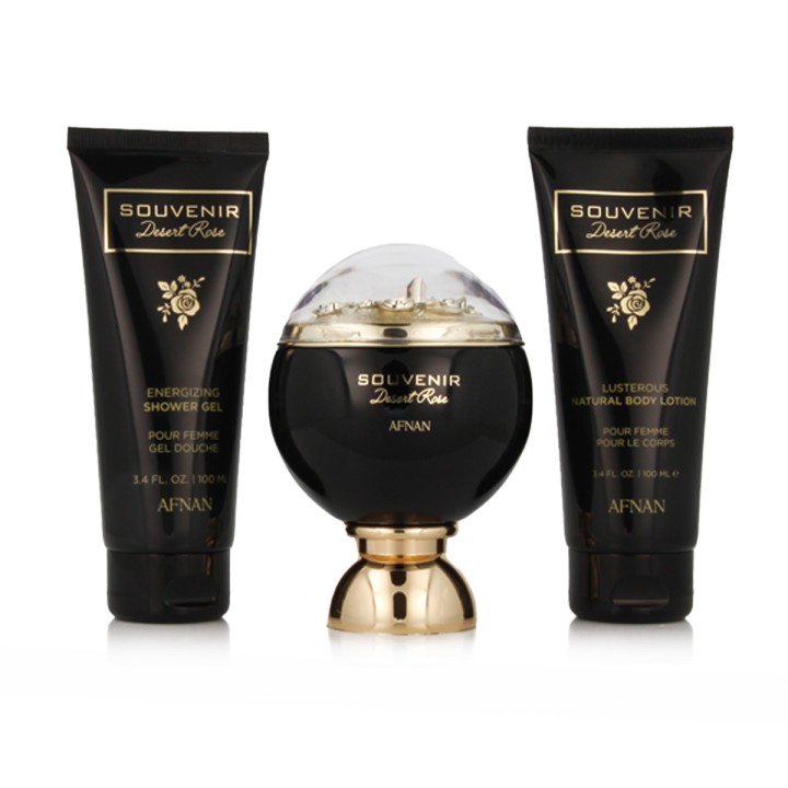 Afnan Souvenir Desert Rose EDP 100 ml + SG 100 ml + BL 100 ml (damen)