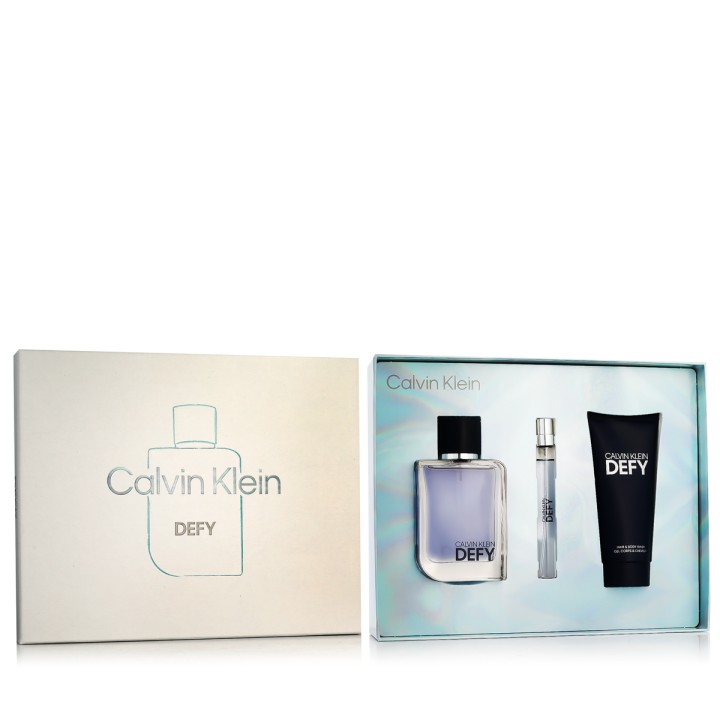 Calvin Klein Defy EDT 100 ml + EDT MINI 10 ml + SG for Body & Hair 100 ml (hombre)