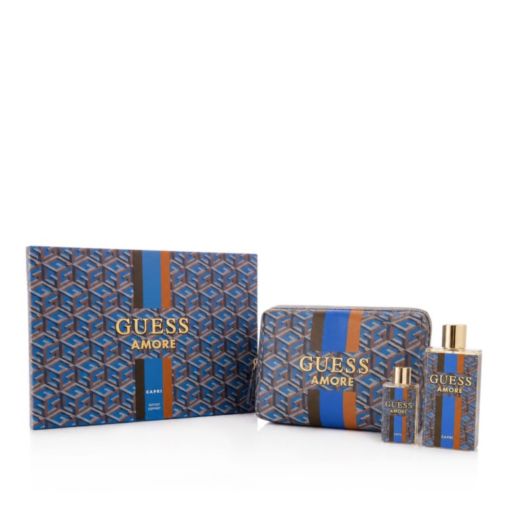Guess Amore Capri EDT 100 ml + EDT MINI 7,5 ml + Cosmetic bag (unisex)