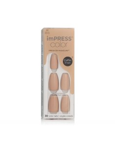 KISS imPRESS color Press-On Manicure M (506 Latte) 30 pcs
