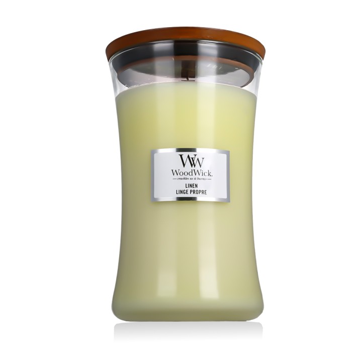 WoodWick Large Hourglass Candles Scented Candle Linen 610 g