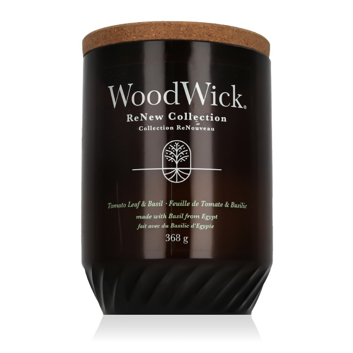 WoodWick ReNew Collection Scented candle Tomato Leaf & Basil 368 g