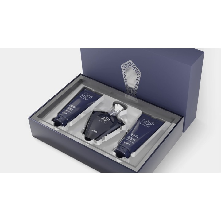 Afnan Turathi Homme Blue EDP 90 ml + ASB 100 ml + SG 100 ml (heren)