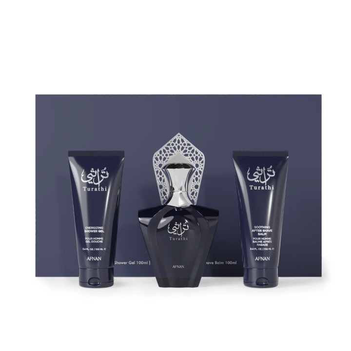 Afnan Turathi Homme Blue EDP 90 ml + ASB 100 ml + SG 100 ml (heren)