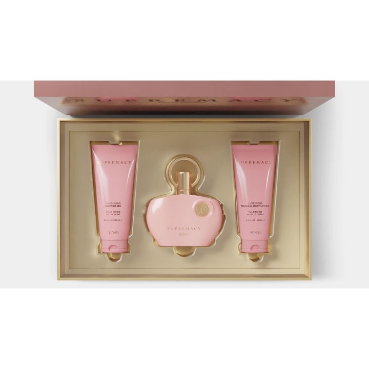 Afnan Supremacy Pink EDP 100 ml + SG 100 ml + BL 100 ml (donna)