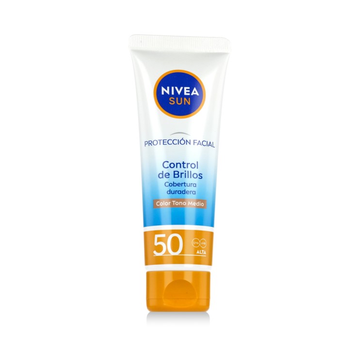 Nivea Sun UV Face Shine Control Cream SPF 50 (01 Medium) 50 ml